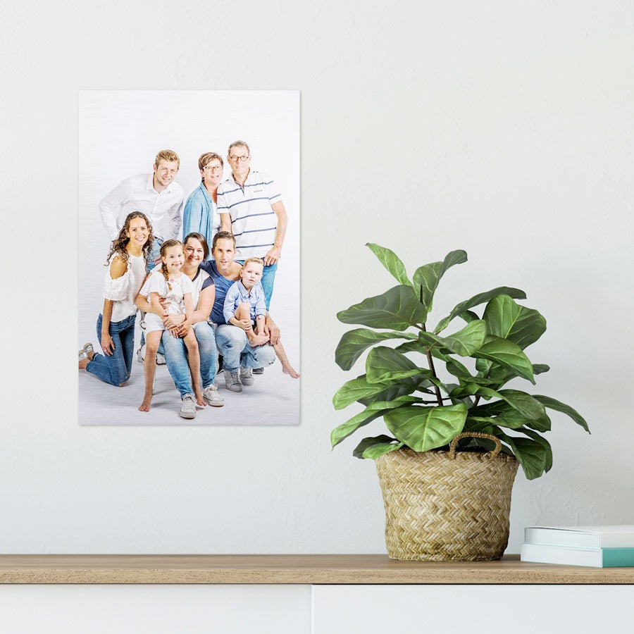 Personalised photo print - Brushed aluminium - 20 x 30 cm