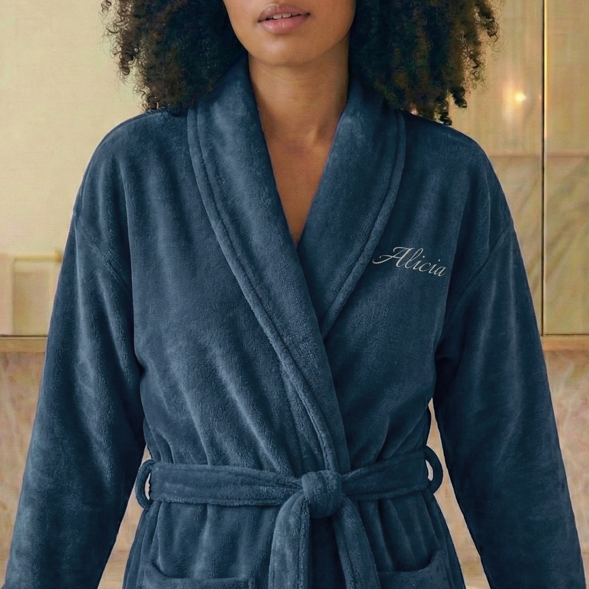 Personalisierter Damen-Frottee-Bademantel