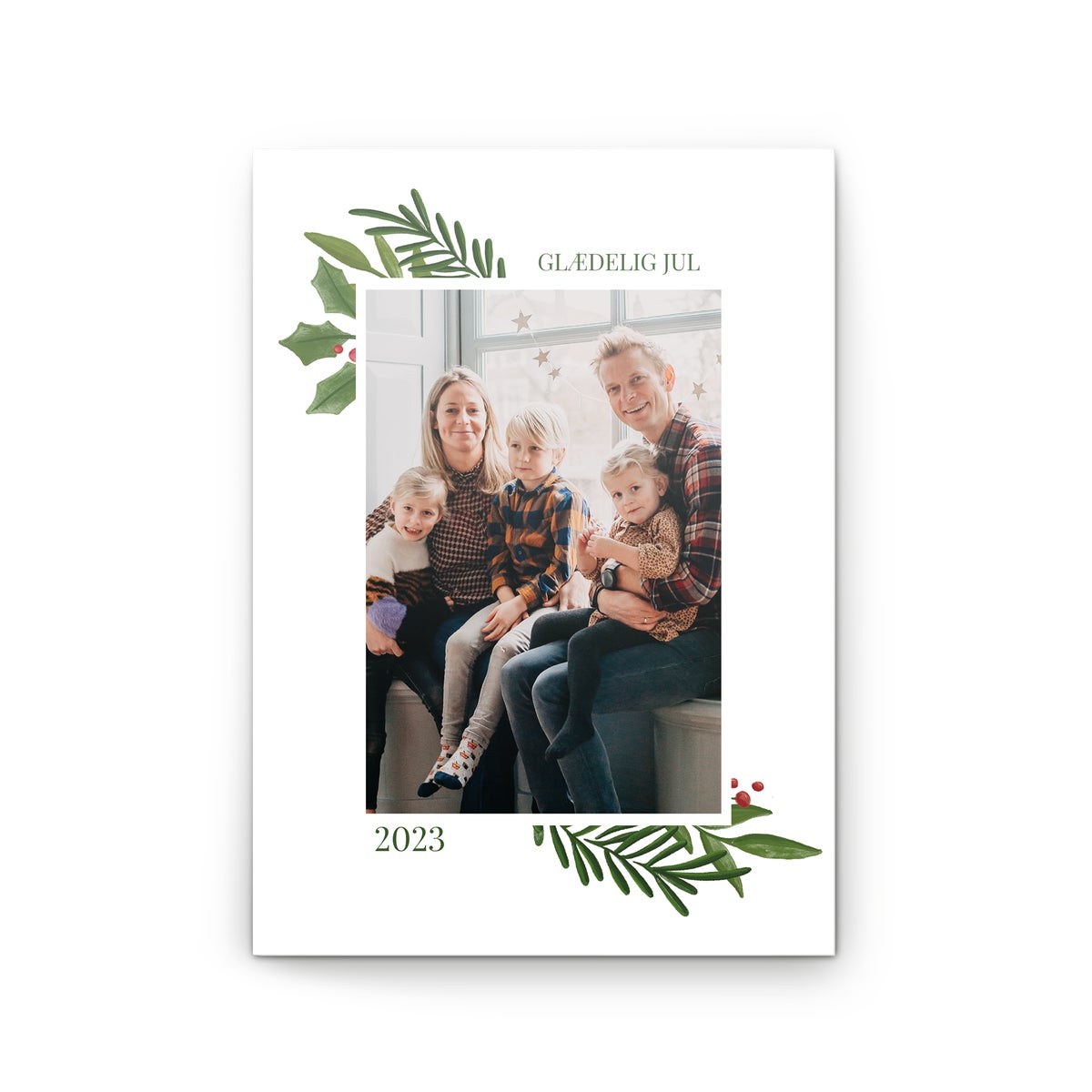 Personligt kort - Jul - M - lodret