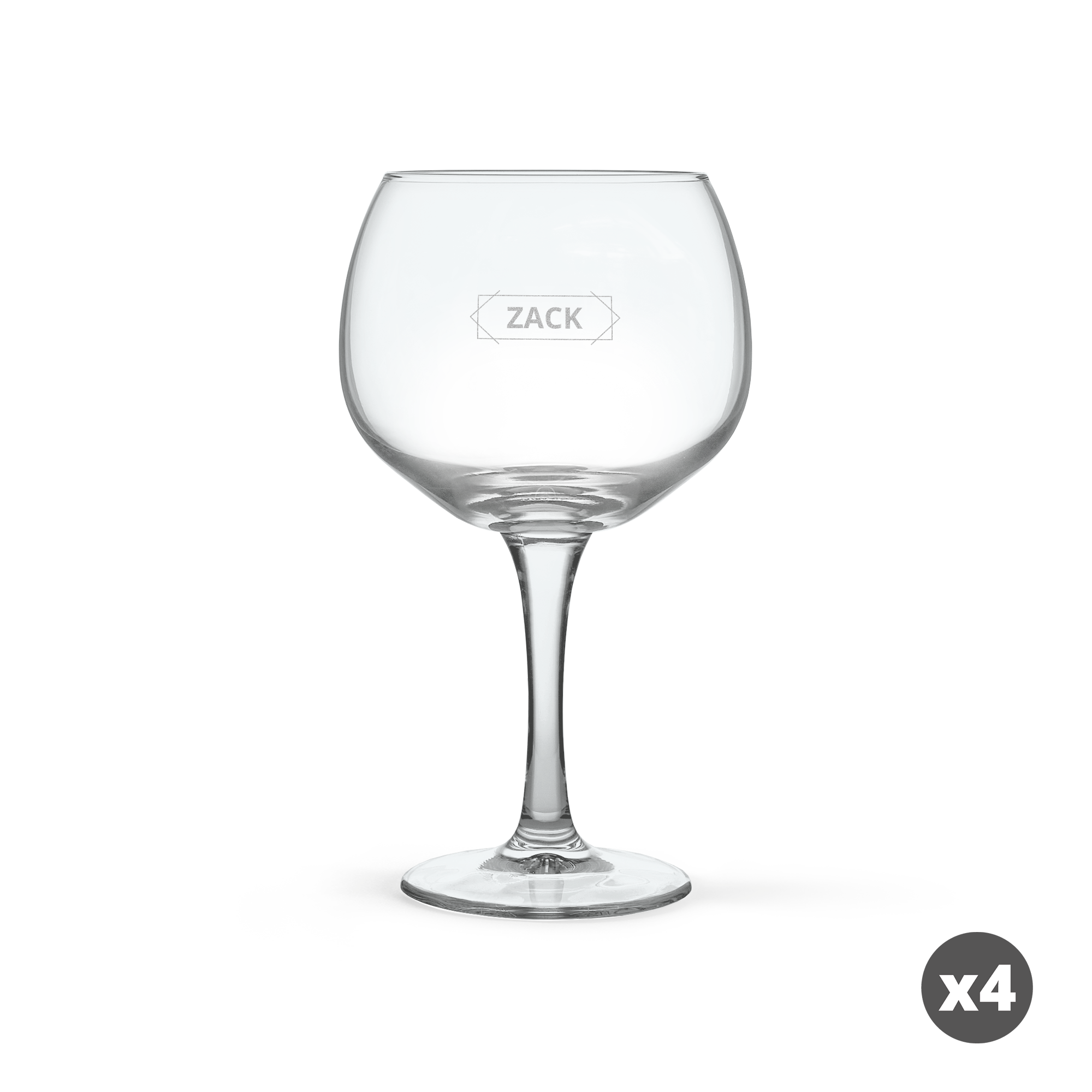 Copa de Gin Tonic grabada