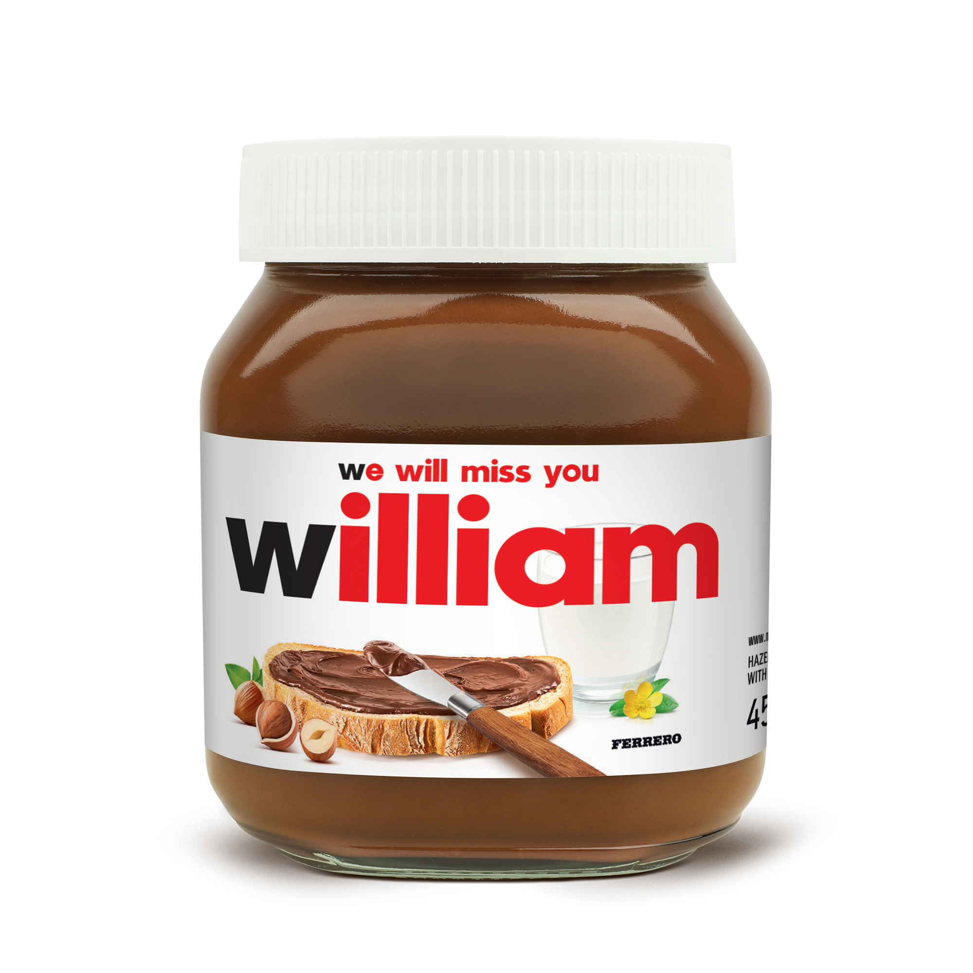 Personalised Nutella® jar - 450 gr with 