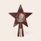 Artificial Christmas tree with personalised wooden star topper Artificial Christmas tree with personalised wooden star topper