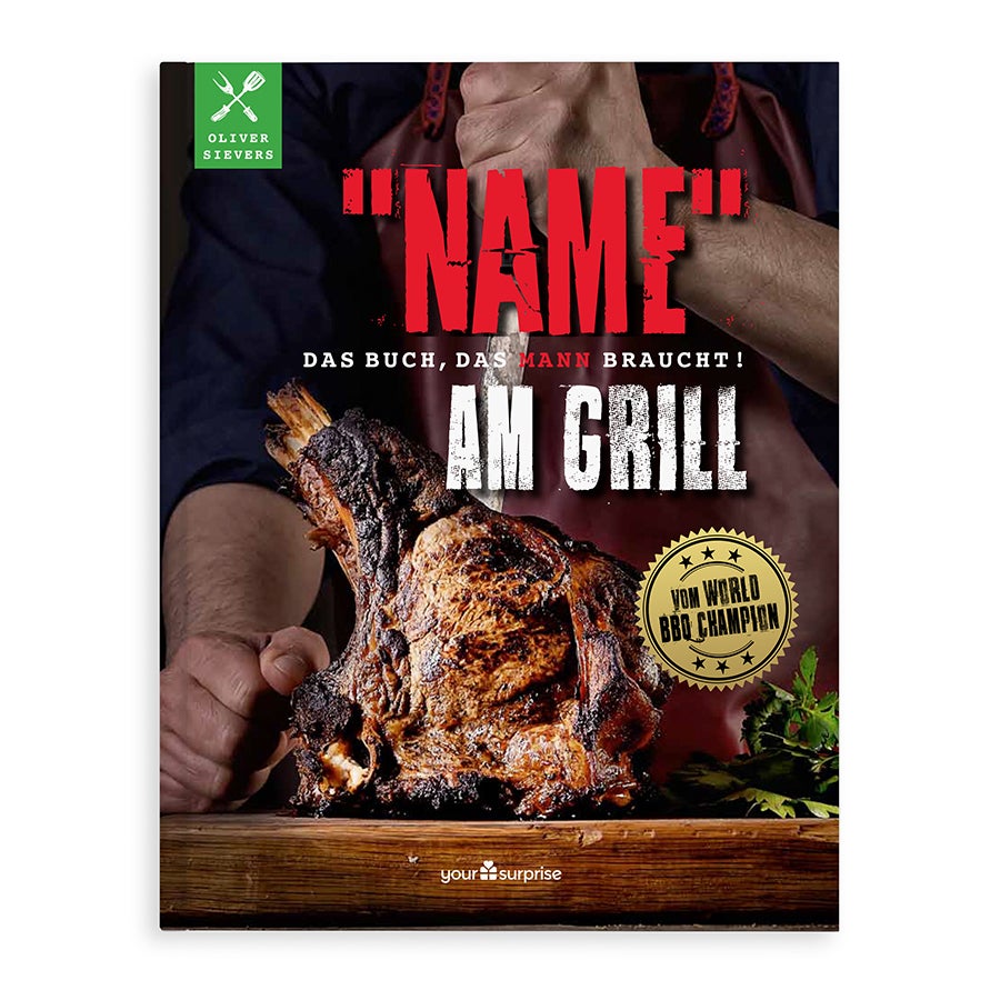 Grillbuch mit Namen - Männer am Grill (Hardcover)