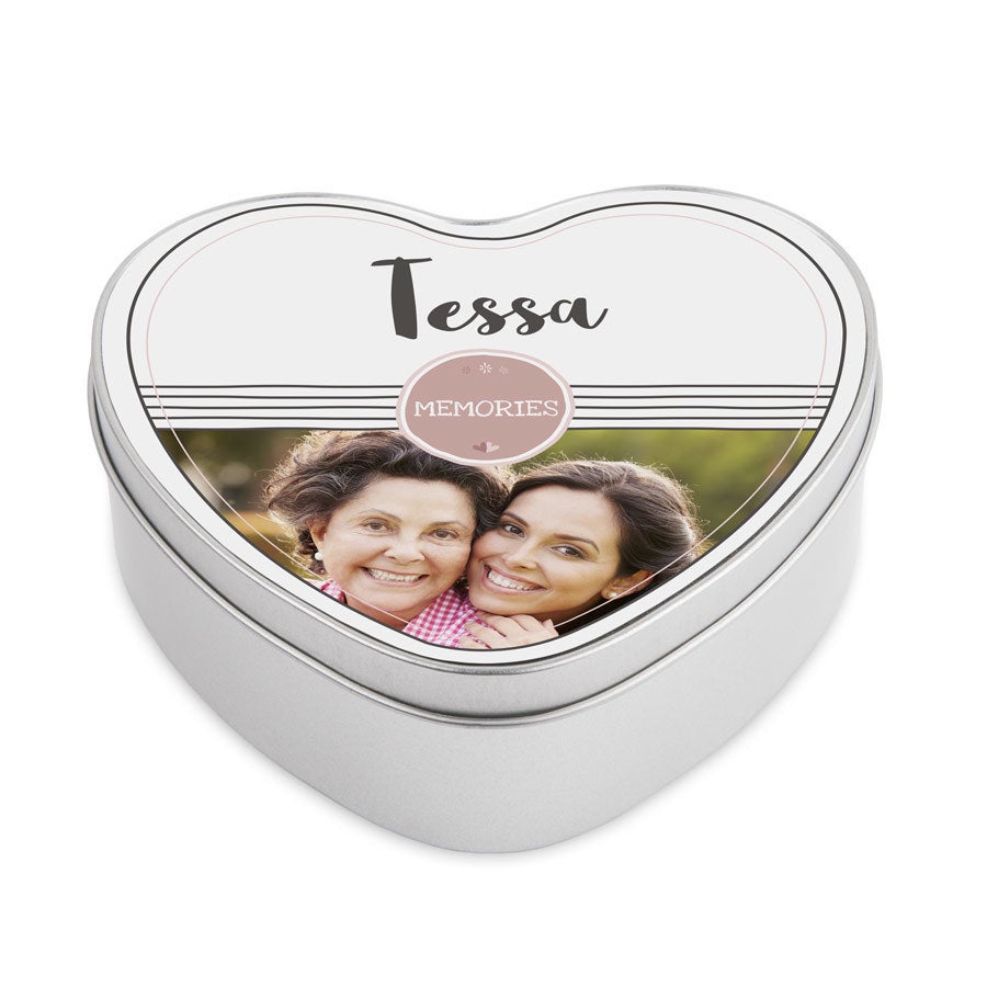 Tennminnebox - hjärtformad