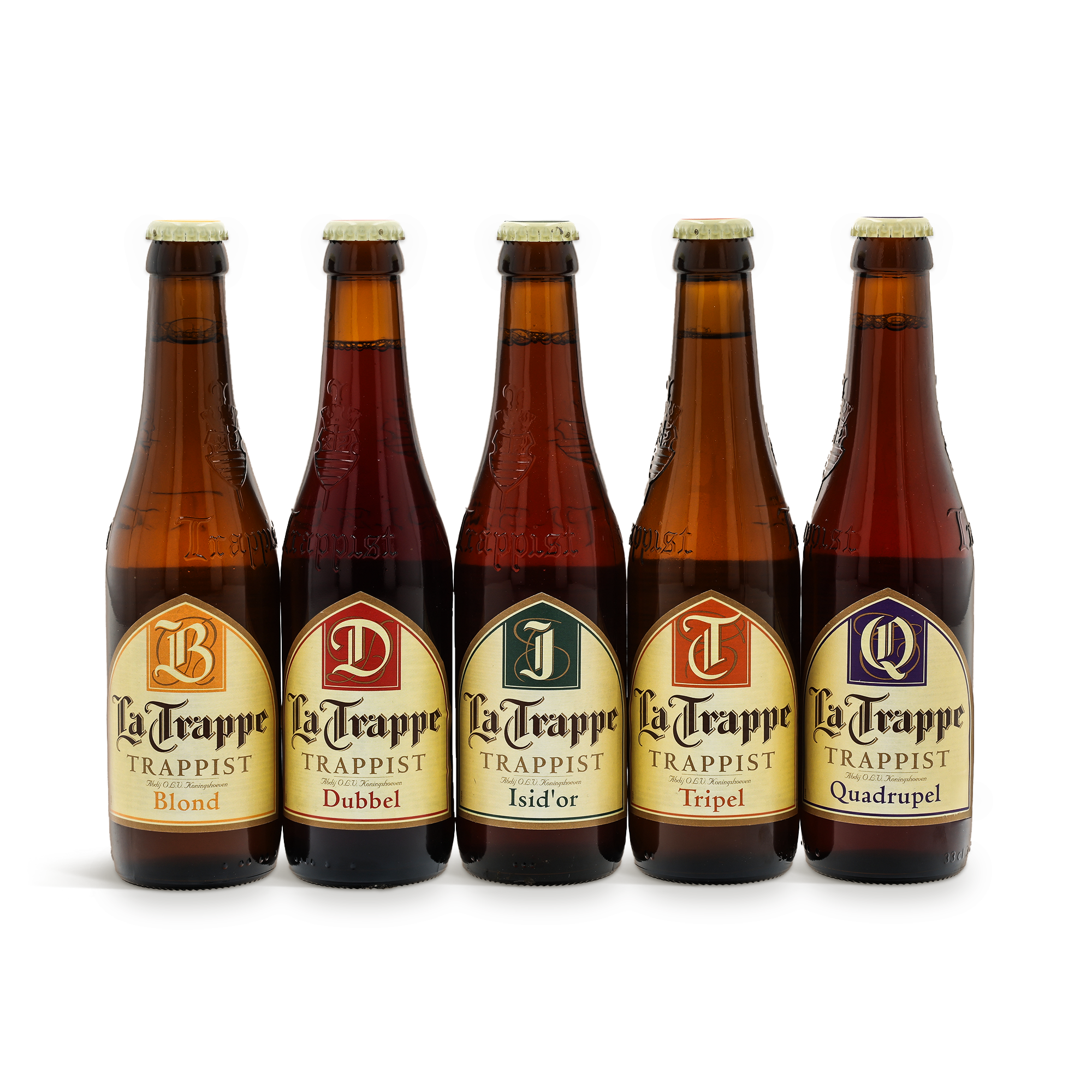 En personlig ølpakke La Trappe med 5 forskellige øl, klar til at blive tilpasset med et navn eller en hilsen.