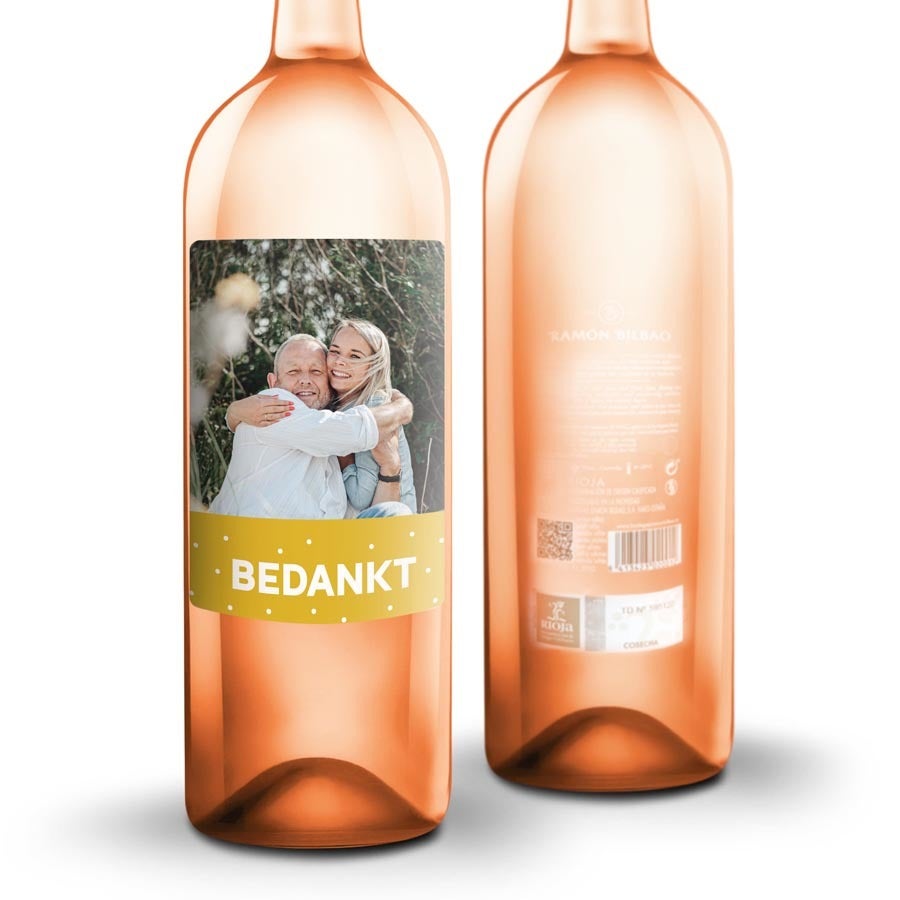 Wijn met bedrukt etiket - Ramon Bilbao Rosado(Magnum)