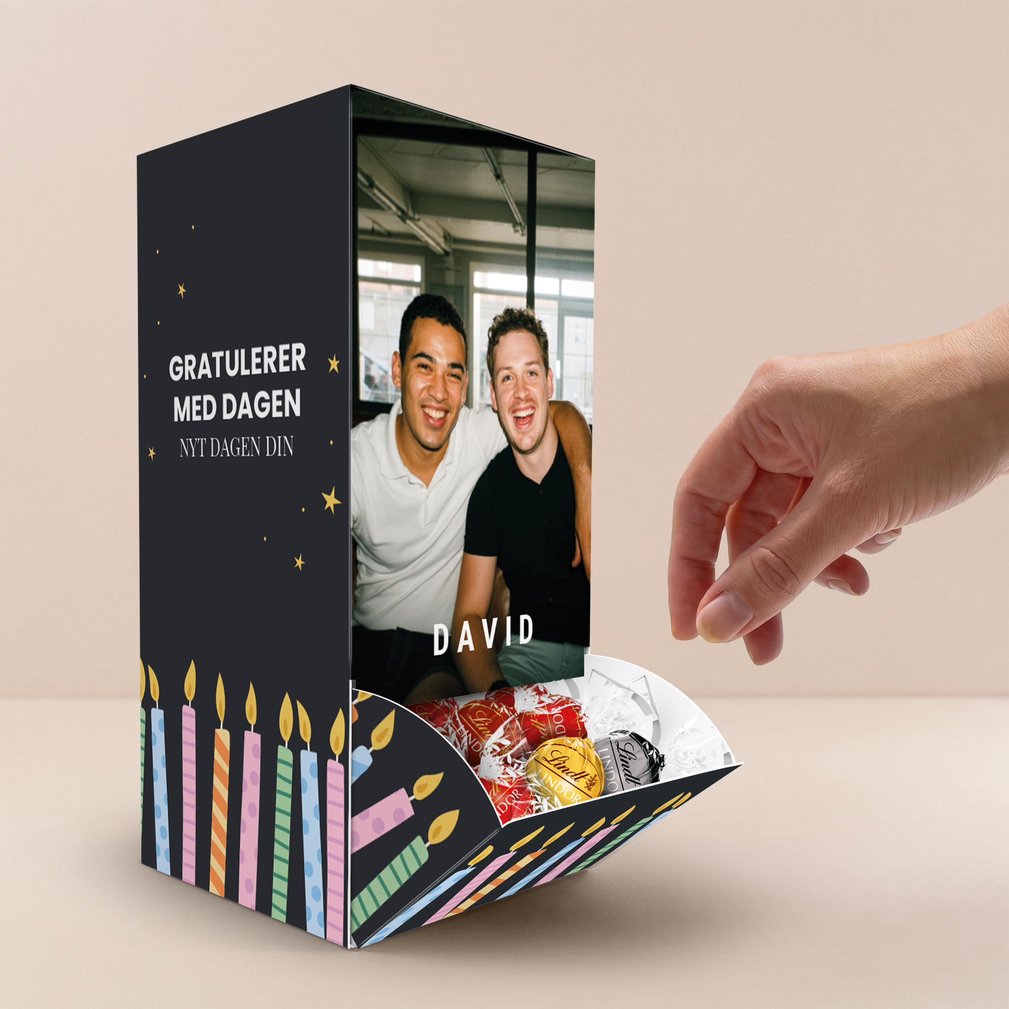 Personlig dispenser med Lindt sjokolade