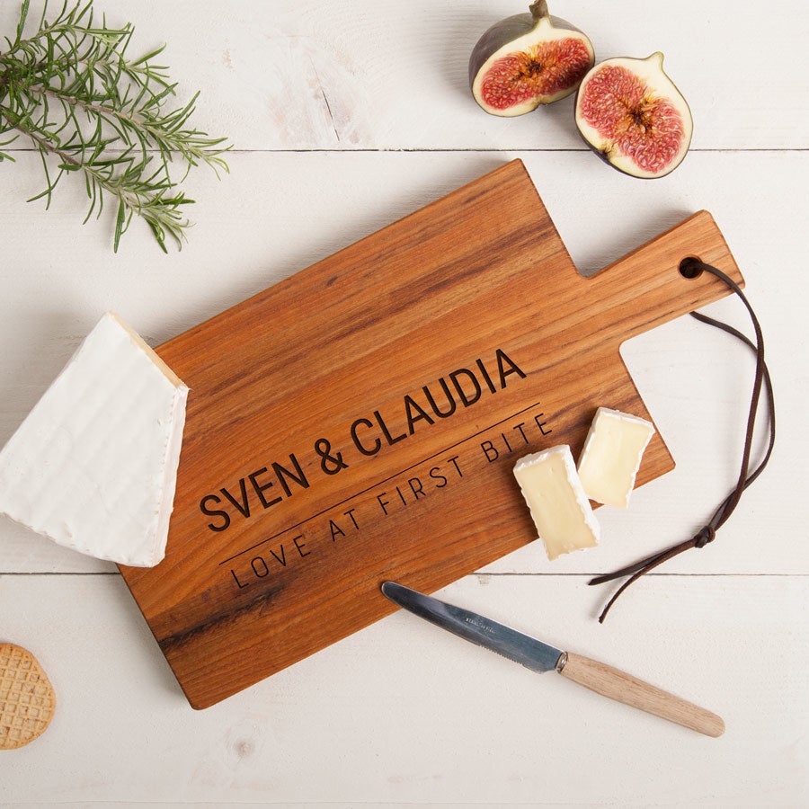 Käsebrett - Teak - Rechteck - horizontal (S)