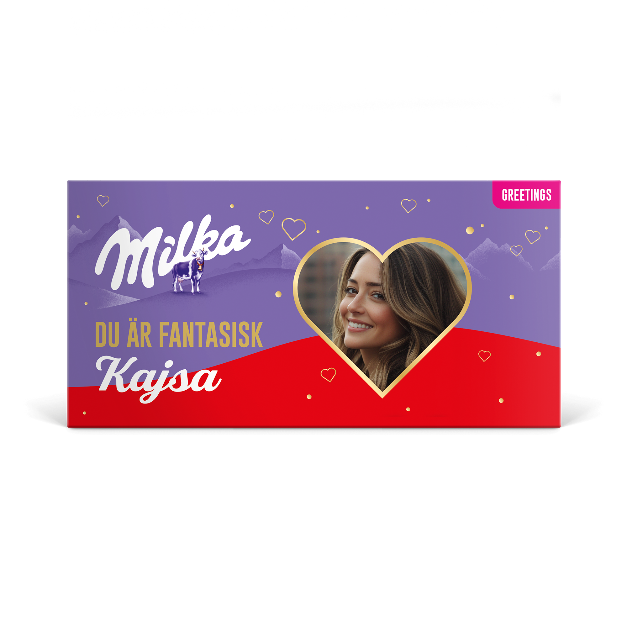 Personligt Milka-chokladkort