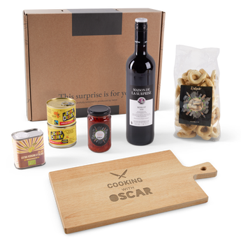 Confezione Regalo per Aperitivo con Tagliere