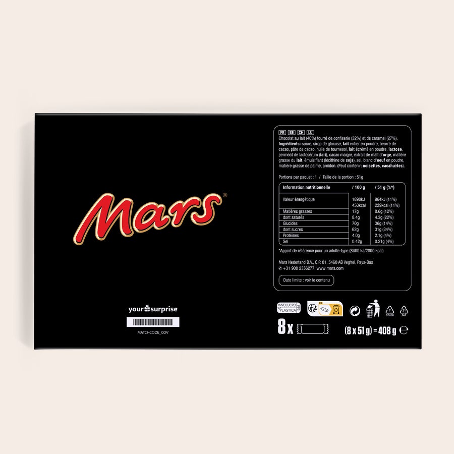 Coffret cadeau Mars personnalisé Coffret cadeau Mars personnalisé