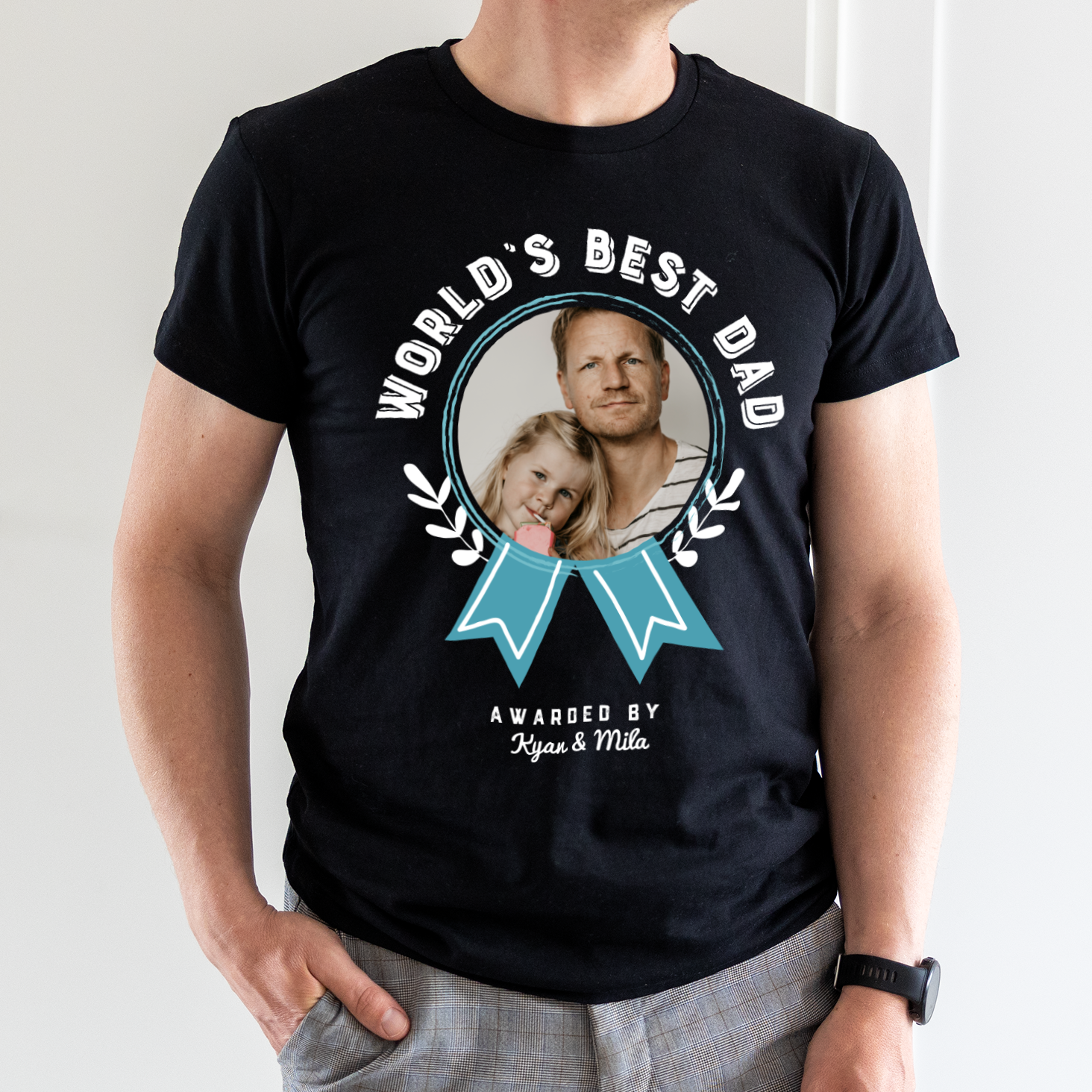 Personalised t-shirt - Father's Day - Black - M