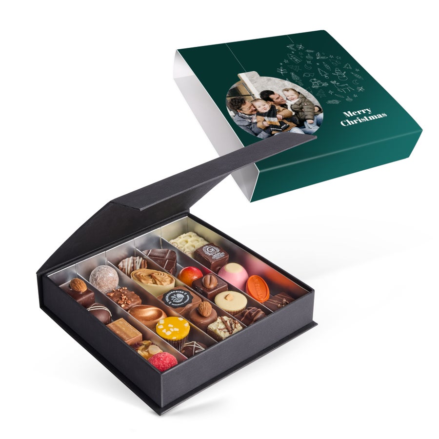 Boîte de chocolats personnalisée - Noël Boîte de chocolats personnalisée - Noël
