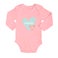 Personalised baby romper - Long sleeves - Pink - 62/68