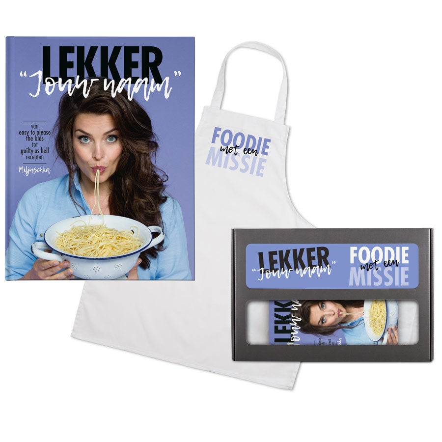 Lekker Miljuschka kookboek met naam - Cadeaupakket Lekker Miljuschka kookboek met naam - Cadeaupakket