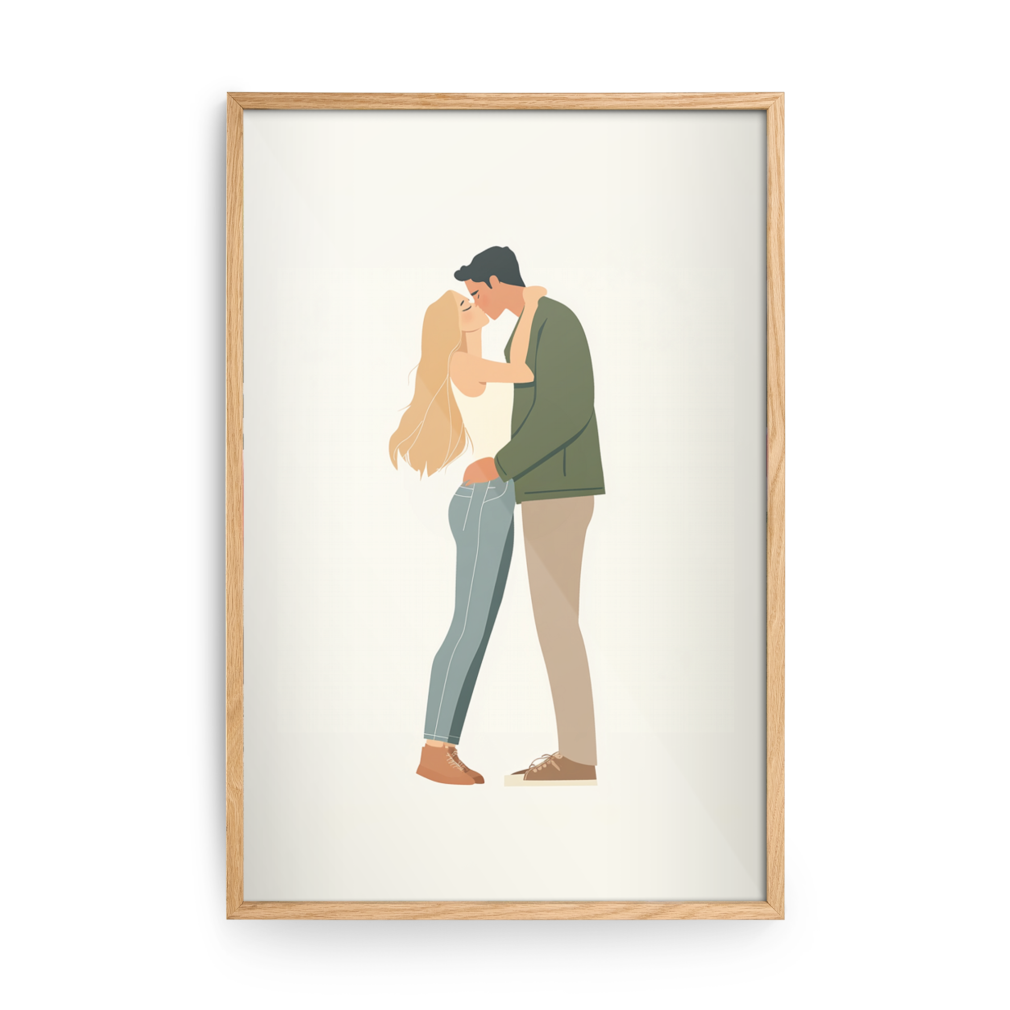 Personalised photo print with frame