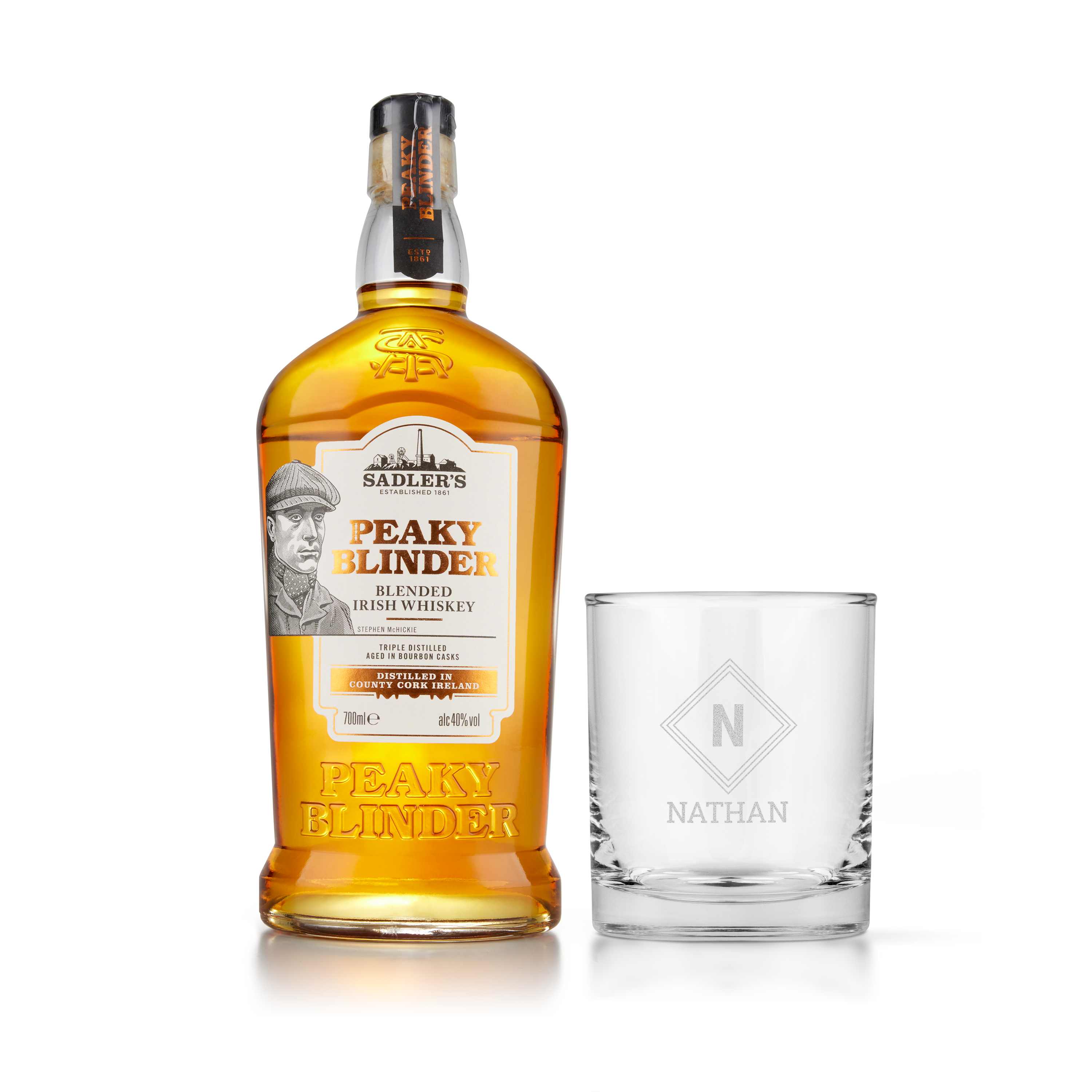 Coffret whisky Peaky Blinders - avec verre gravé