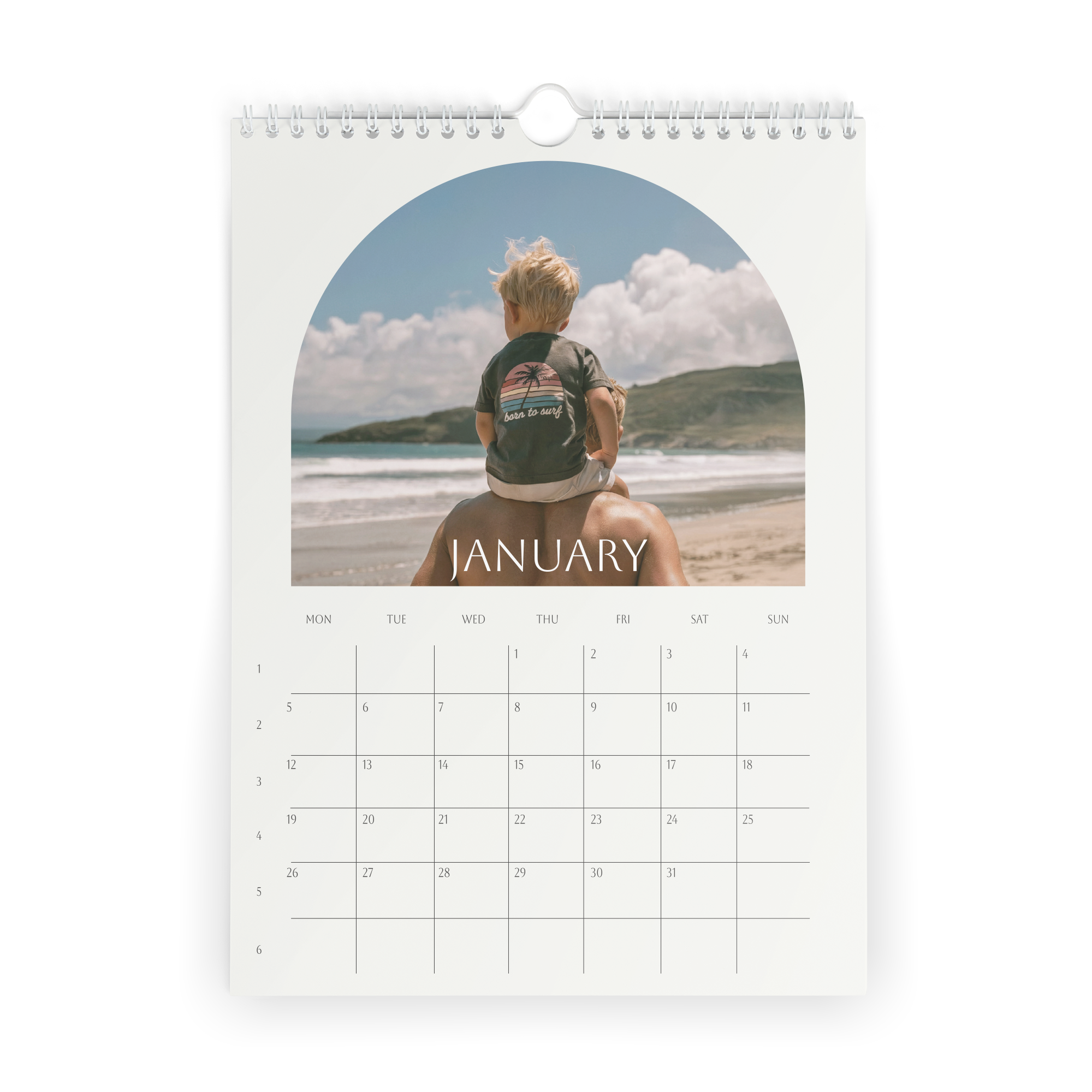 Calendário de fotos personalizado 2026