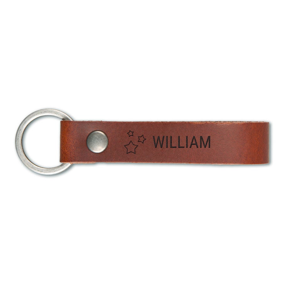 Engraved leather keyring Engraved leather keyring