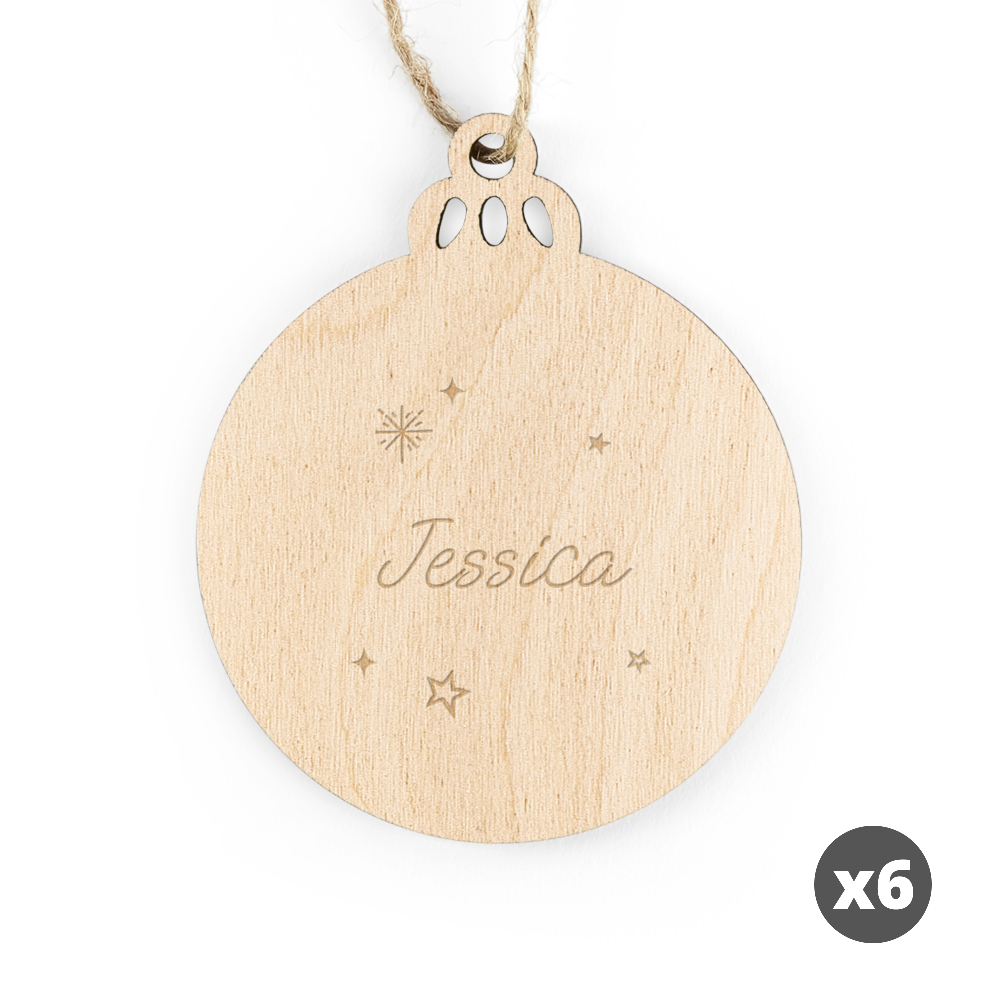 Personalisierter Weihnachtsschmuck Holz
