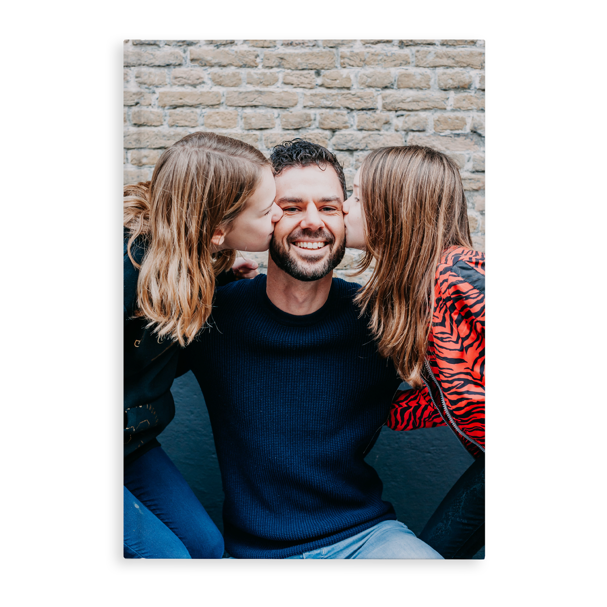 Personalizovaná kuchařka s vlastní fotografií muže se dvěma dětmi, nejchutnější recepty v jedné knize.