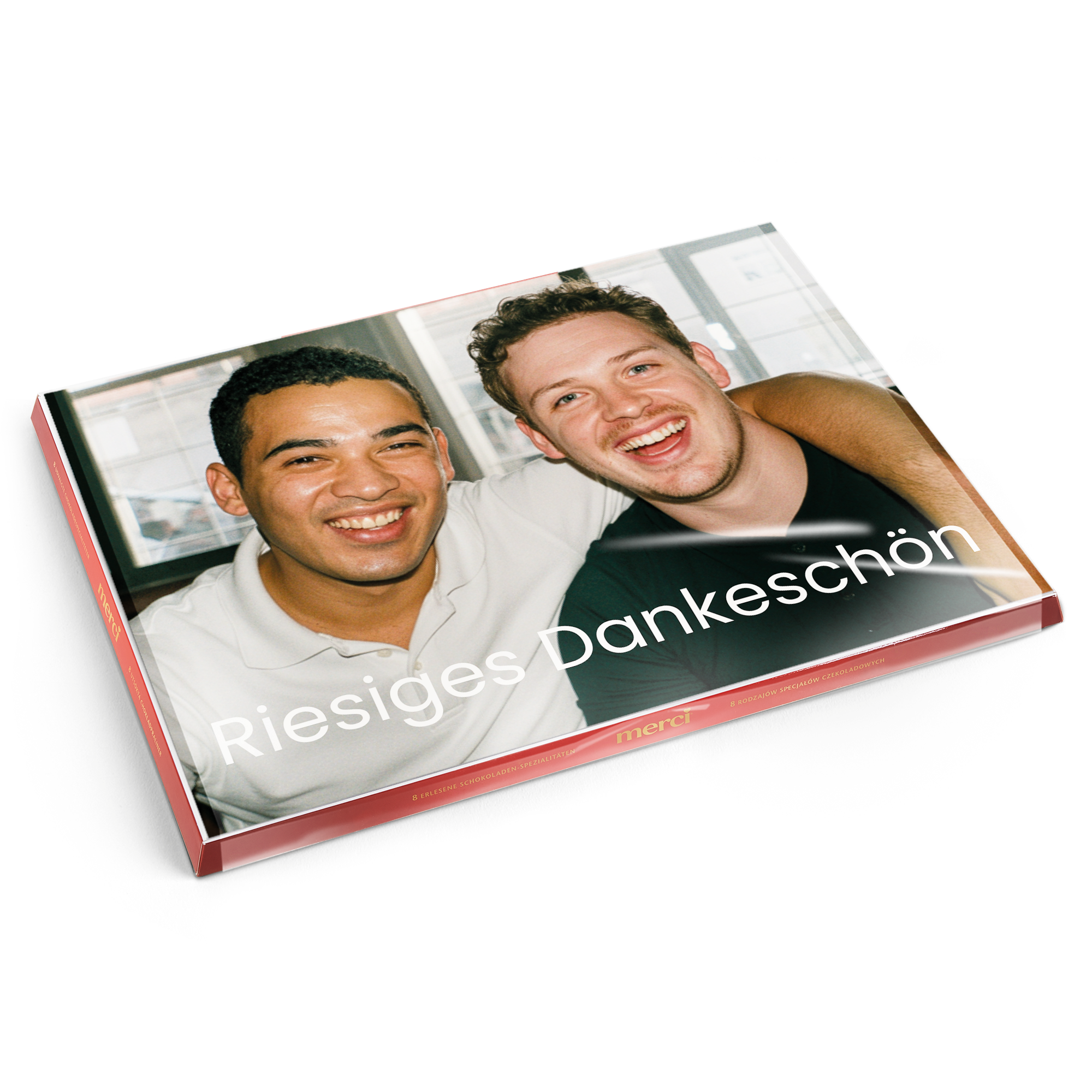 Personalisierte Merci Schokolade - Mit Grußkarte