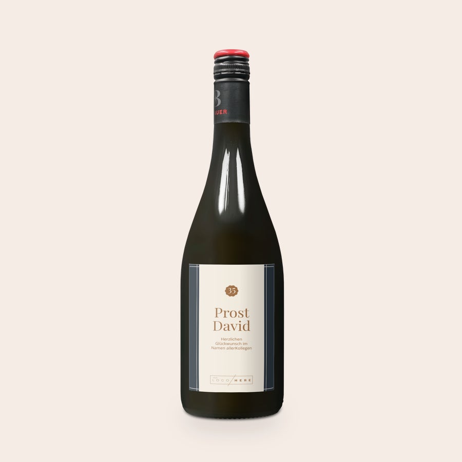 Wein mit eigenem Etikett - Spätburgunder Emil Bauer  Wein mit eigenem Etikett - Spätburgunder Emil Bauer