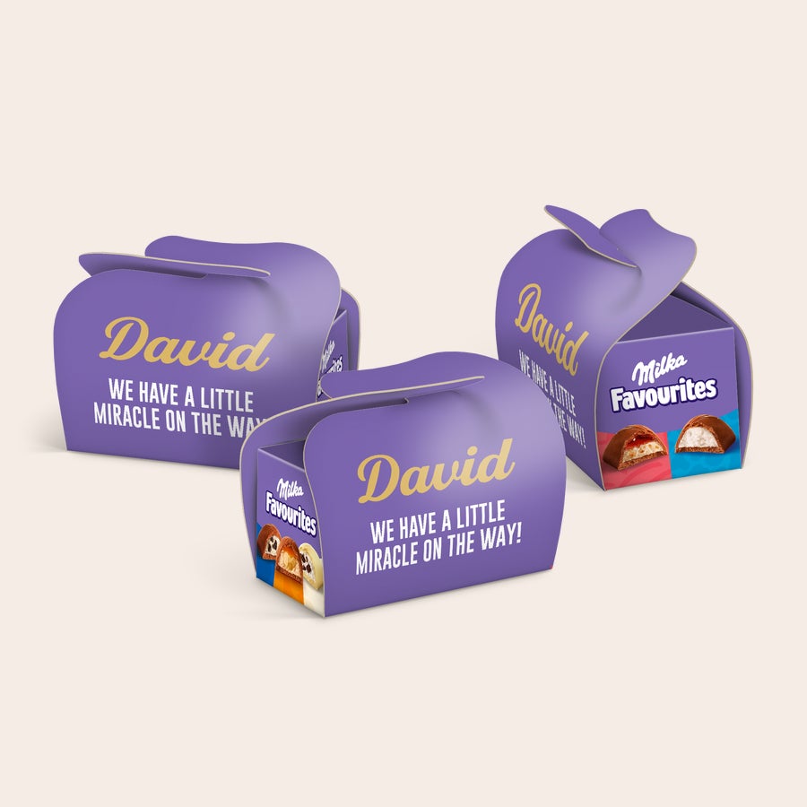 Upominki z multipaku Milka Favourites – spersonalizowane Upominki z multipaku Milka Favourites – spersonalizowane
