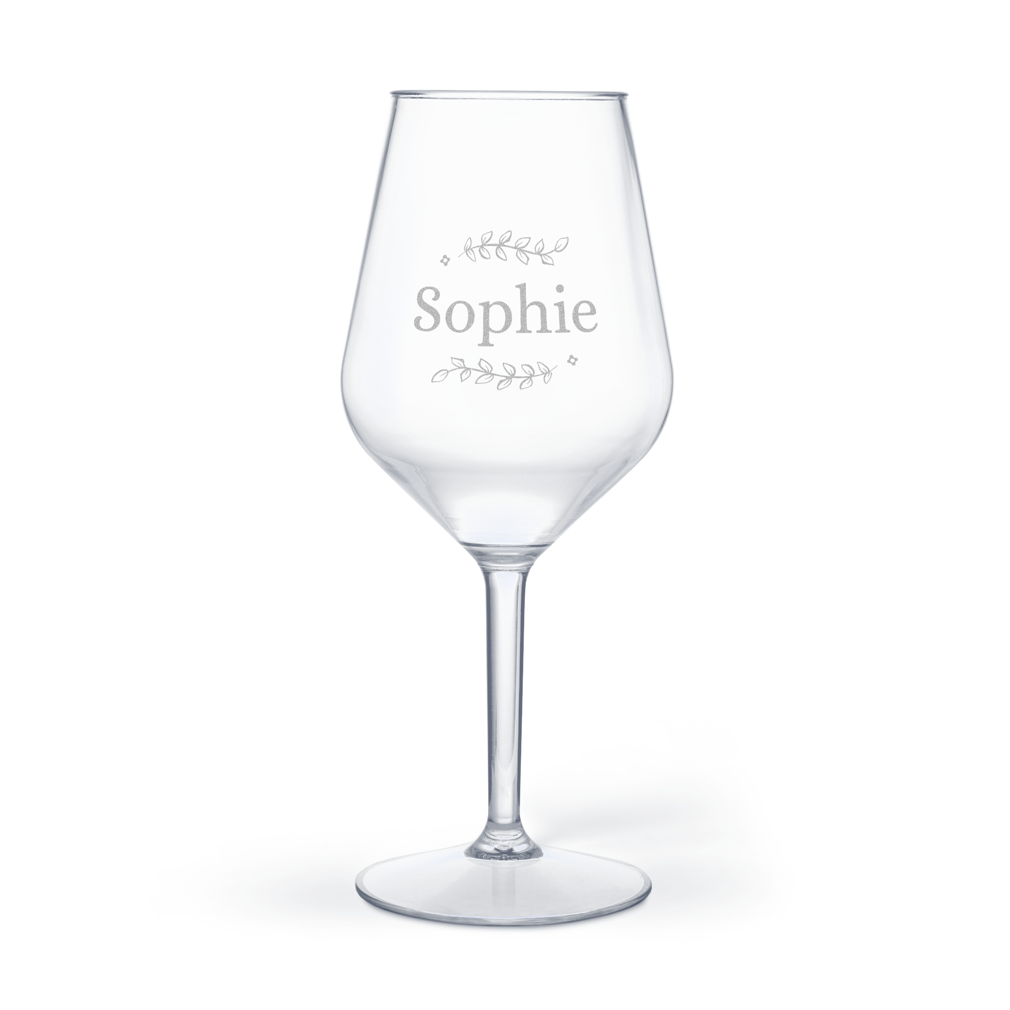 Bicchiere da vino in plastica personalizzato - inciso