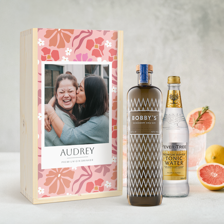 Gin-Tonic Pakket met Bedrukte Kist
