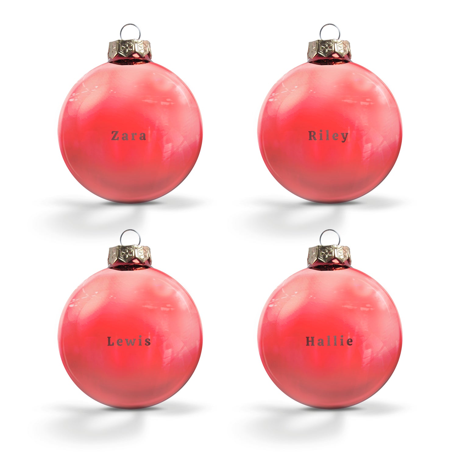 Szklane bombki choinkowe