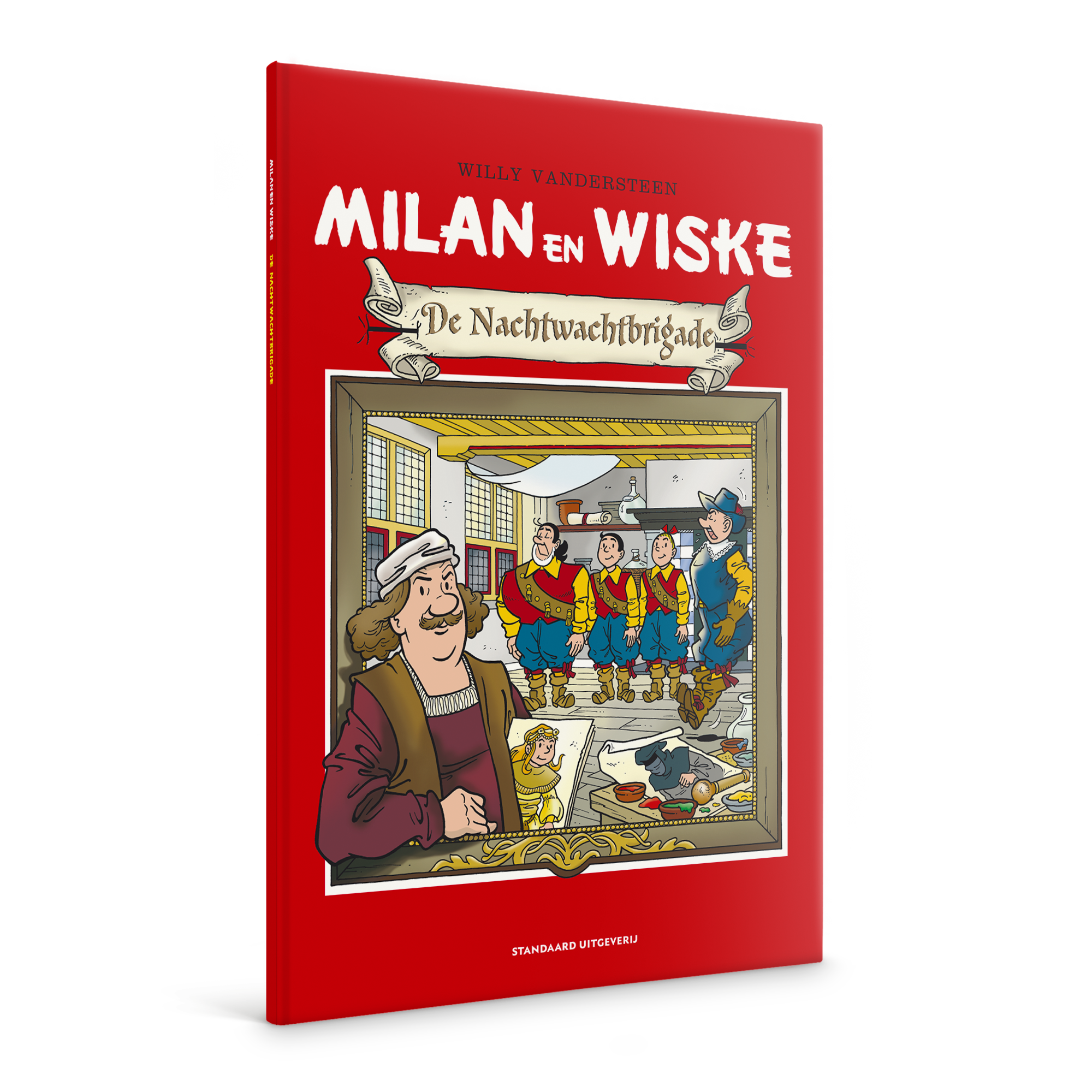 Boek Suske & Wiske "De nachtwachtbrigade" met naam