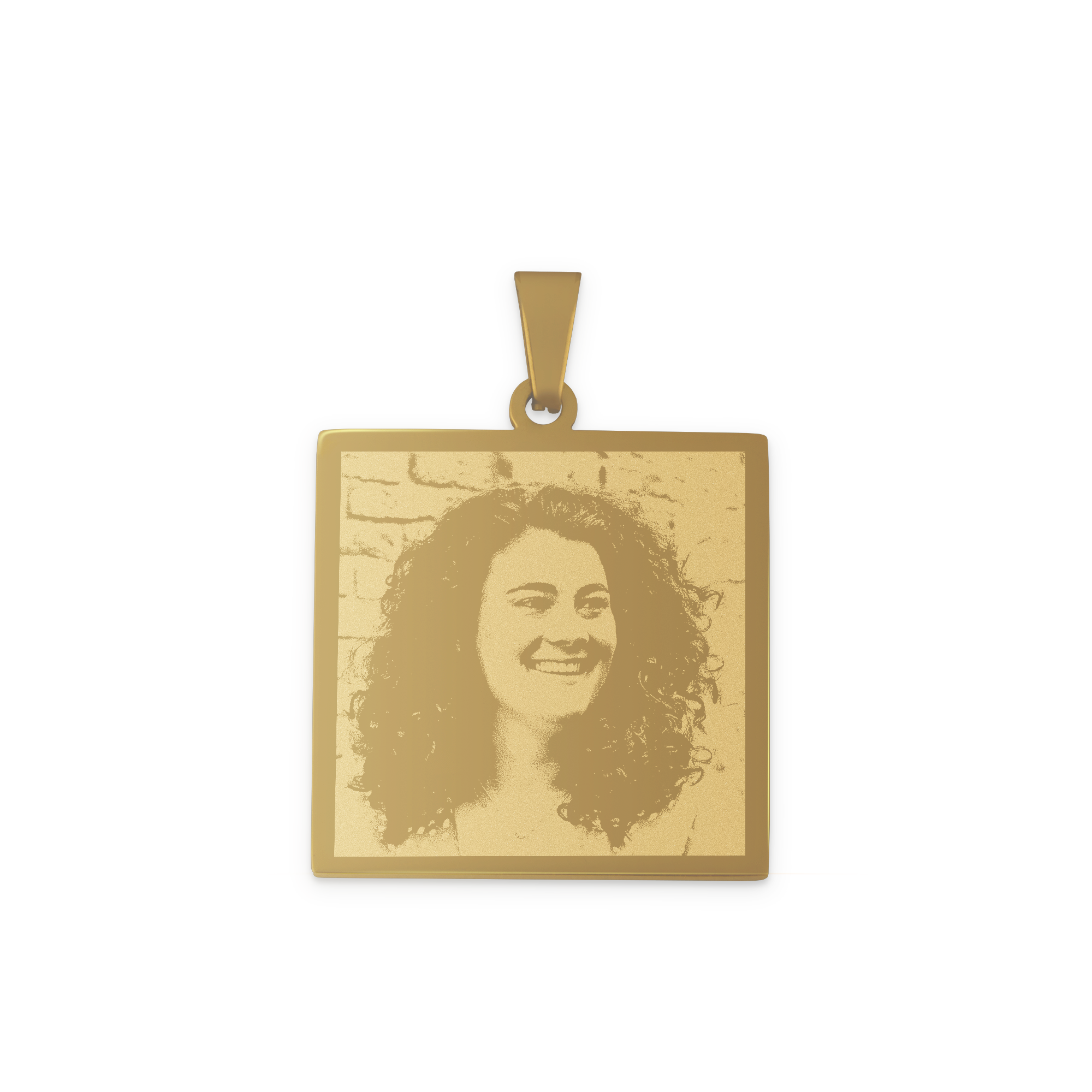 Collana con ciondolo quadrato