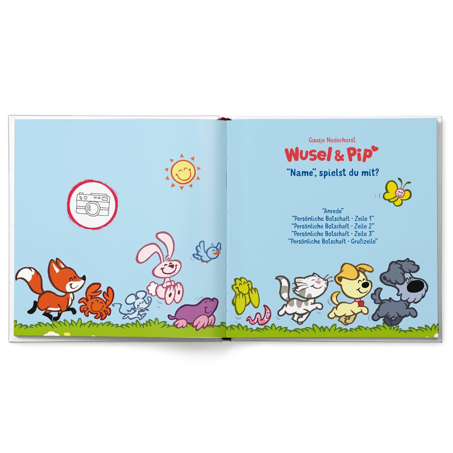 Personalisiertes Kinderbuch – Wusel & Pip - Versteckspiel - Hardcover