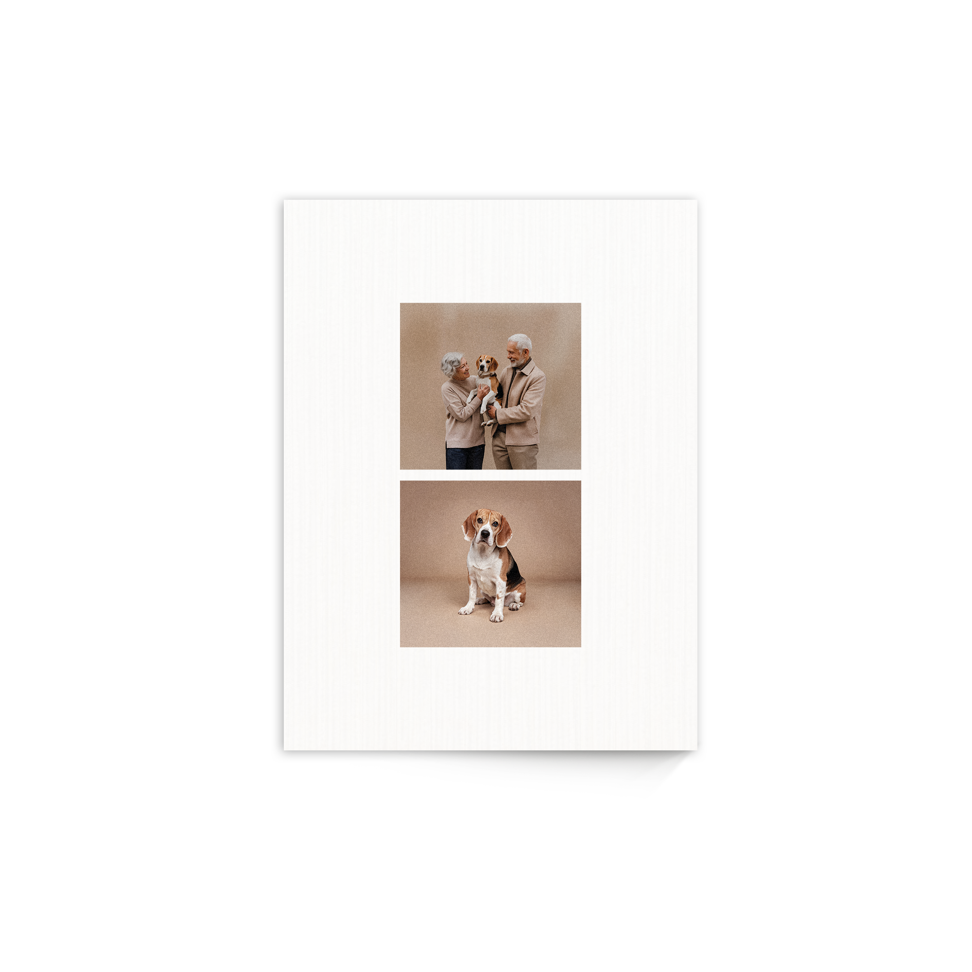 Pannello con foto sul legno personalizzato con immagine di beagle stampata a colori