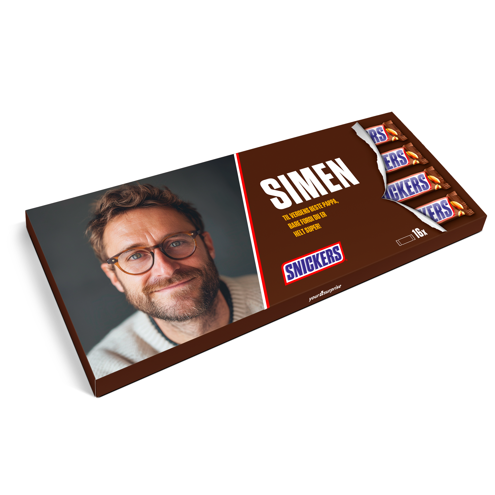 Personlig tilpasset XXL Snickers-sjokolade