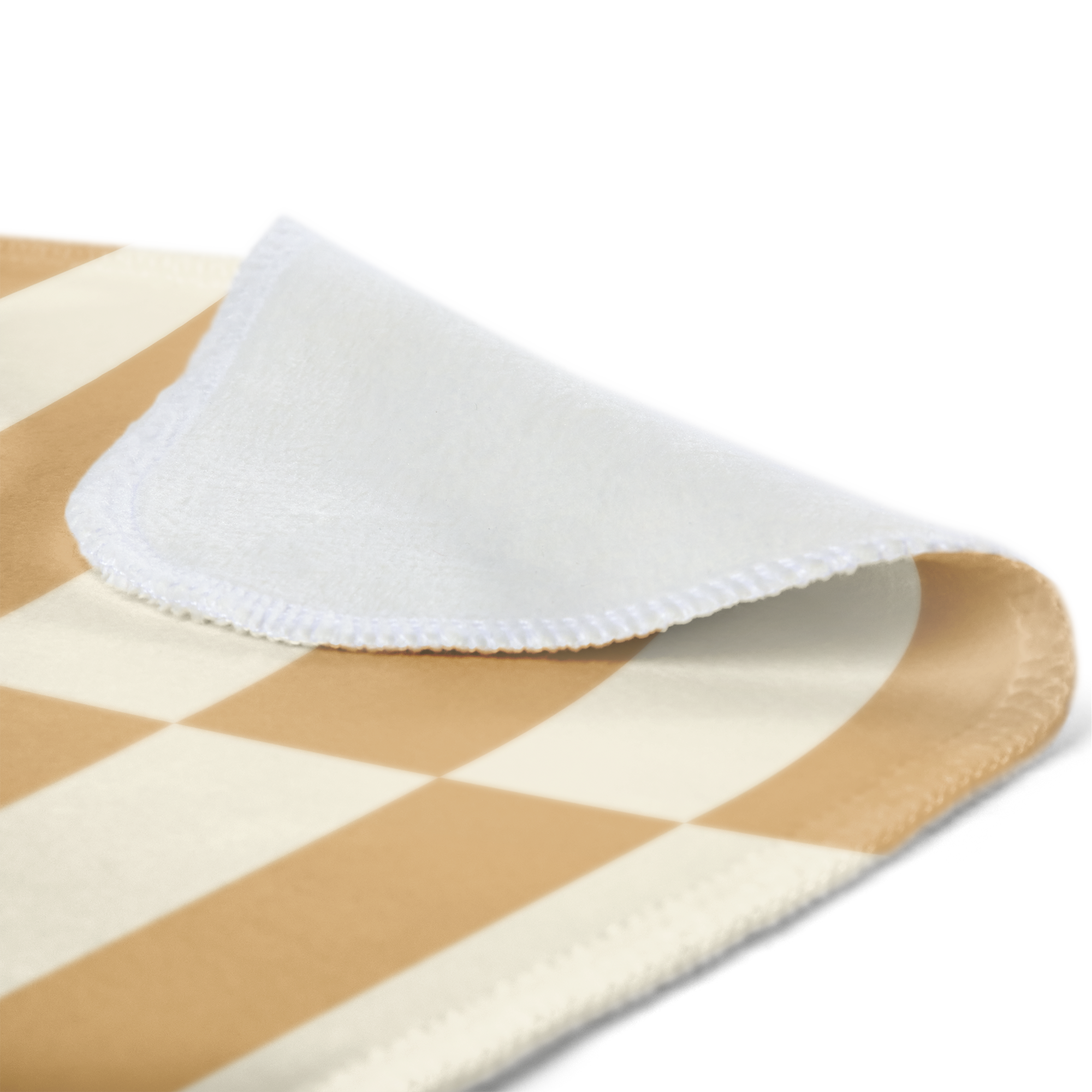 Cobertor de lã impresso com xadrez marrom e creme, super aconchegante para seu sofá