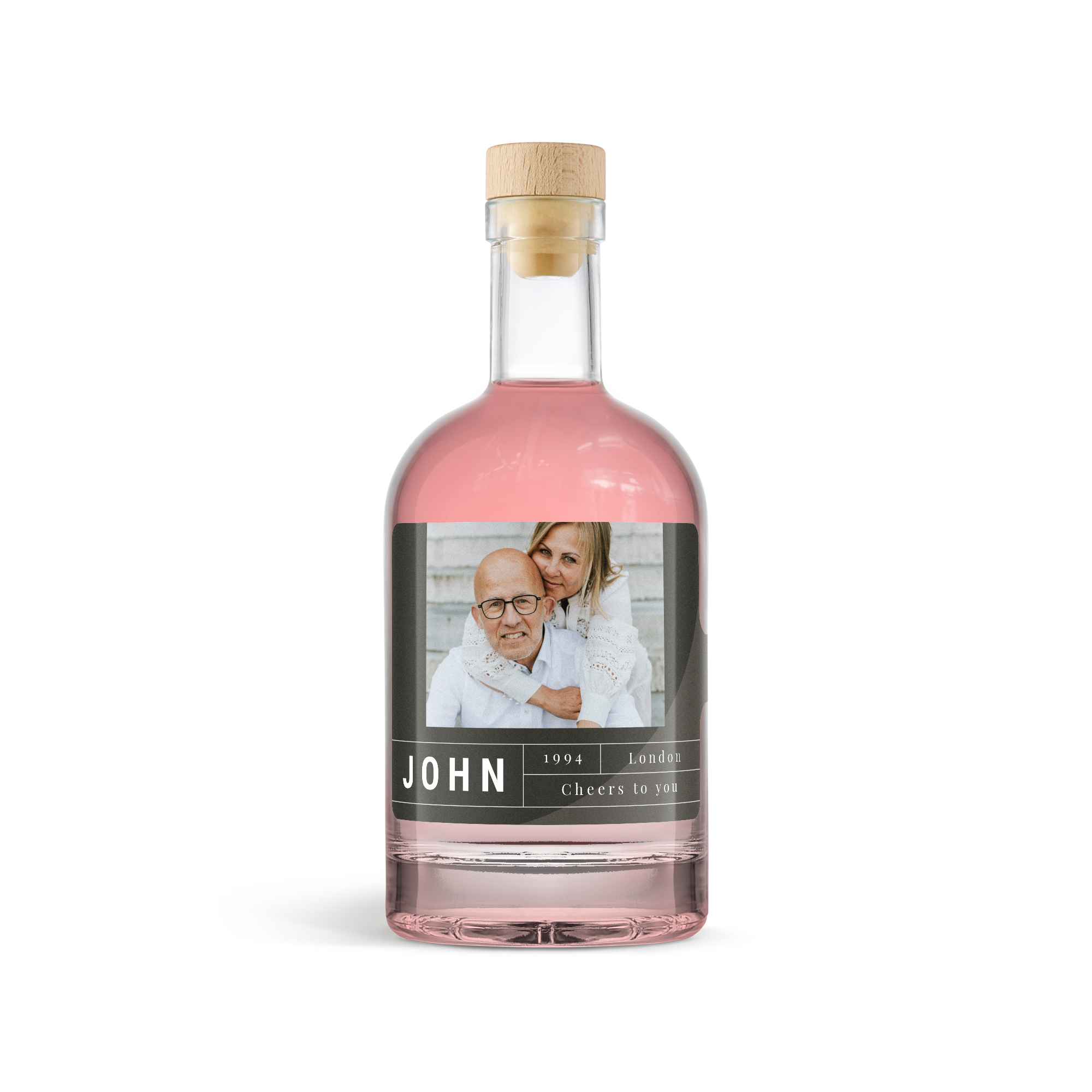 Spersonalizowany różowy gin