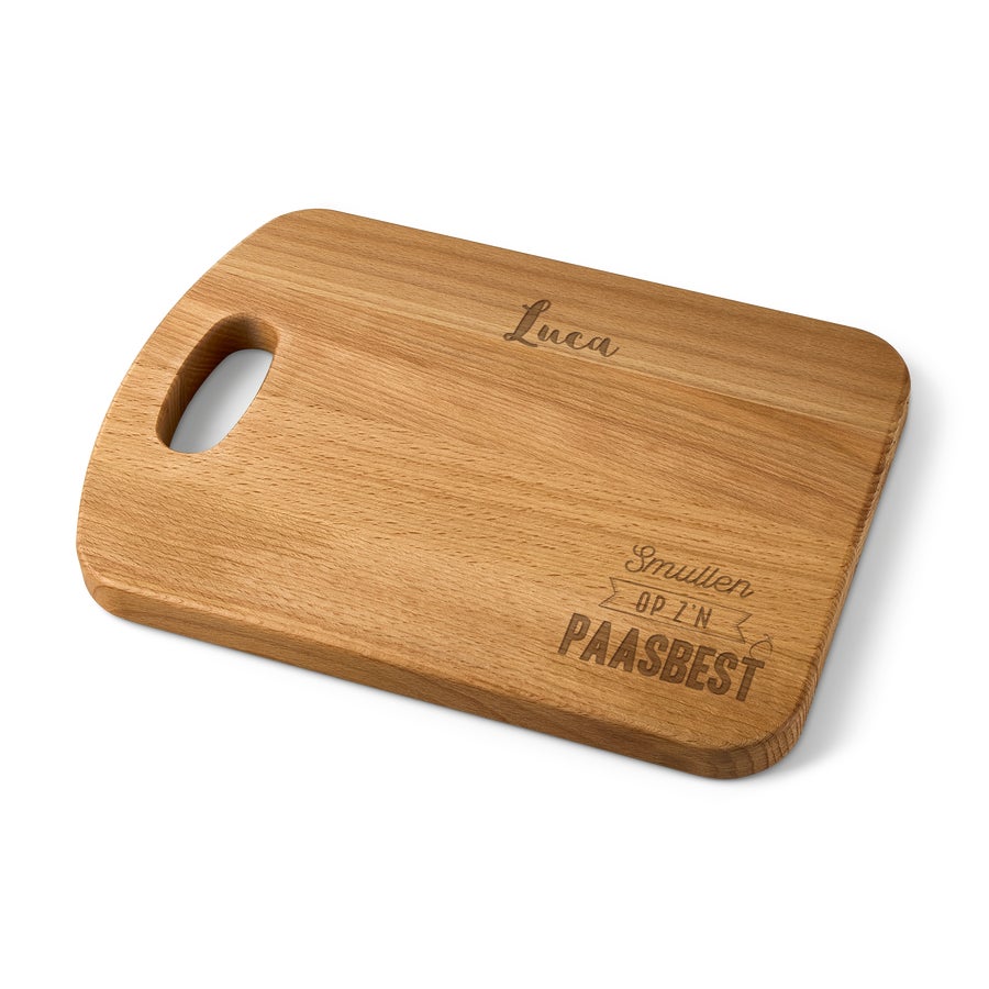 Houten broodplank graveren - Pasen Houten broodplank graveren - Pasen