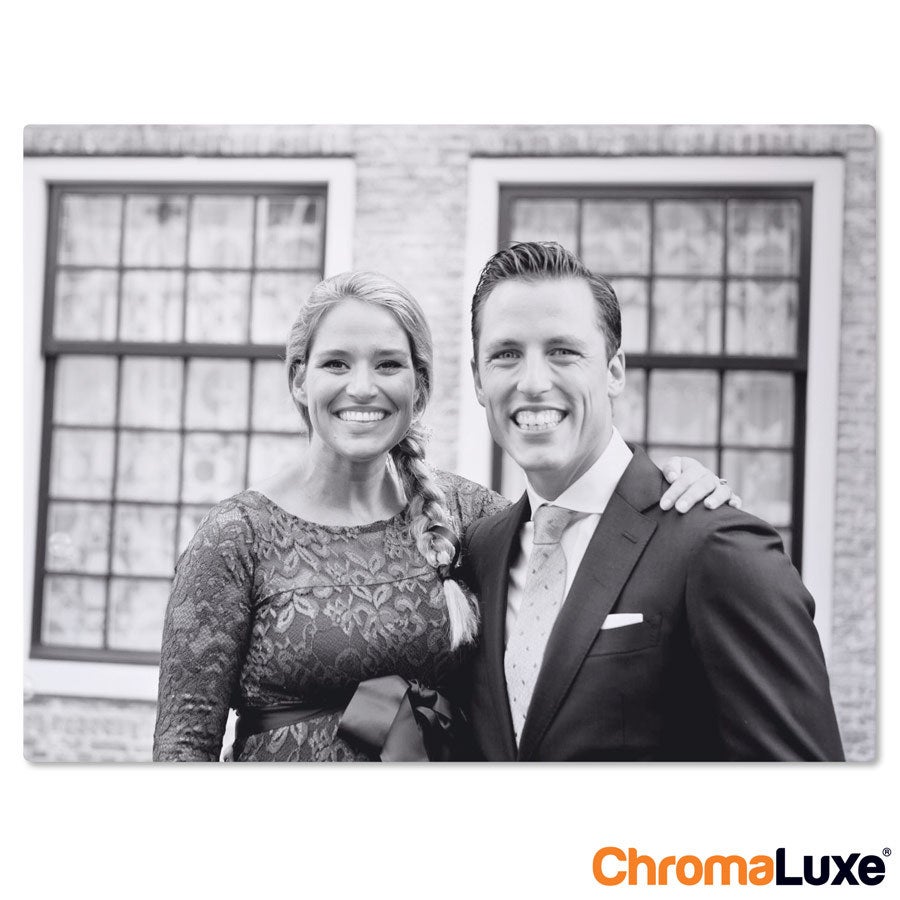 Foto op aluminium -  Wit (ChromaLuxe) - 20 x 15