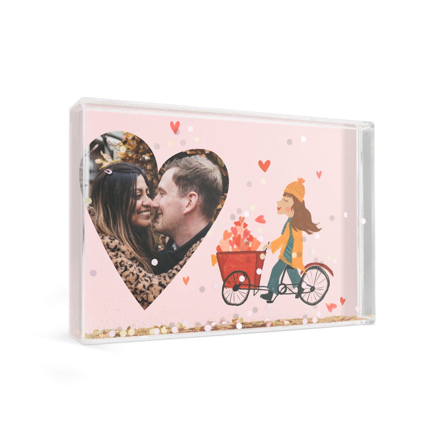 Personalised snow globe - Rectangle Personalised snow globe - Rectangle
