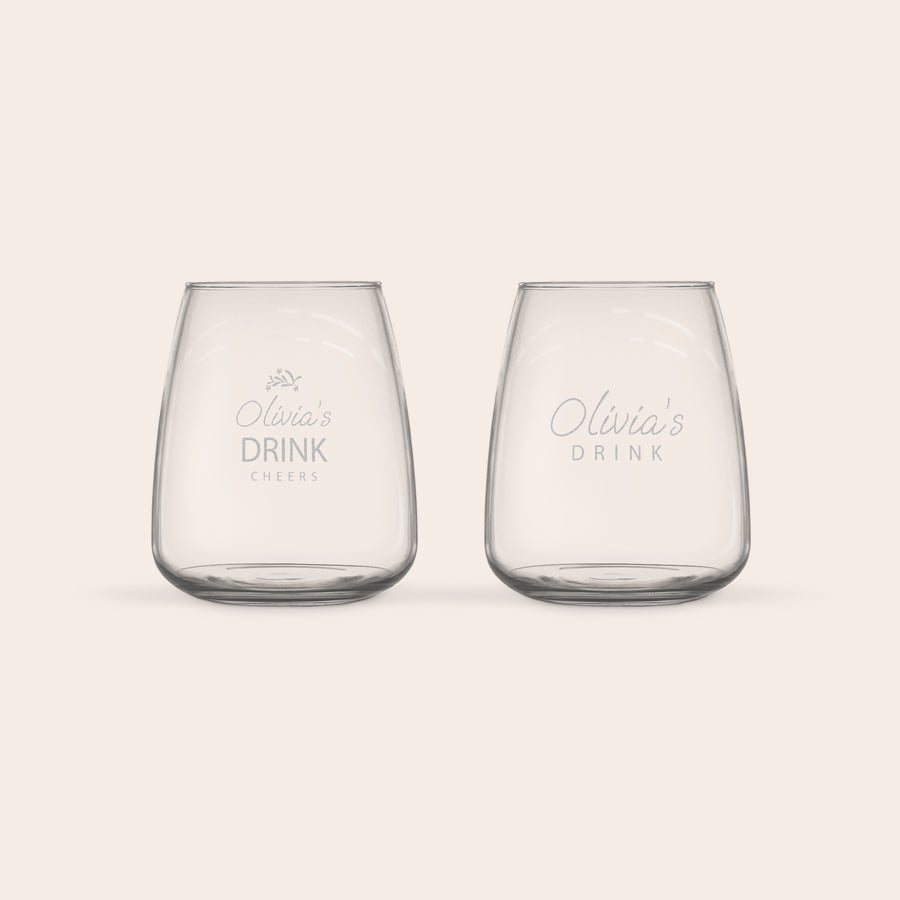 Personalised water glass Personalised water glass