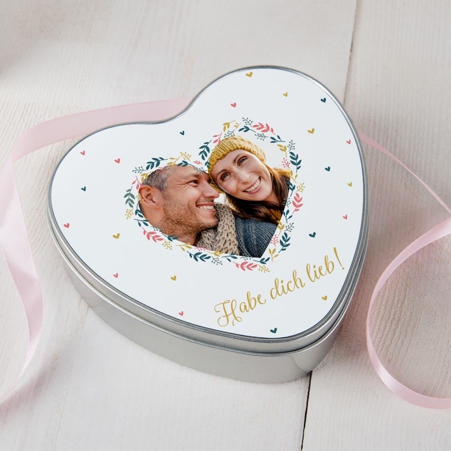 Geschenkdose Herz - Valentinstag 