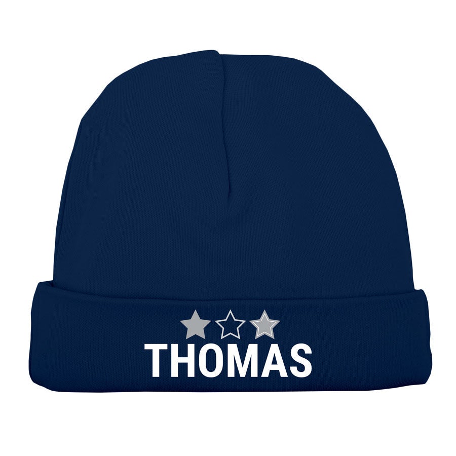 Beanie personalizat pentru copii - bleumarin