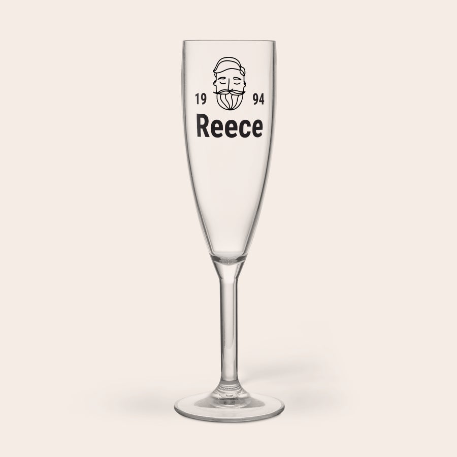 Champagne Glass - Plastic - Printed Champagne Glass - Plastic - Printed