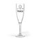 Champagneglass med trykk - plast