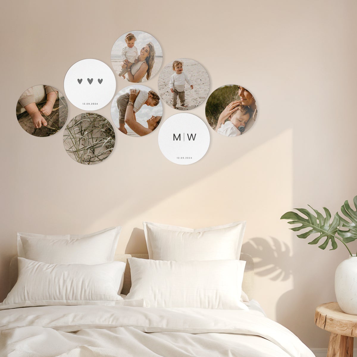 Personoitu Forex-seinäpaneeli - Pyöreä - 8 osaa