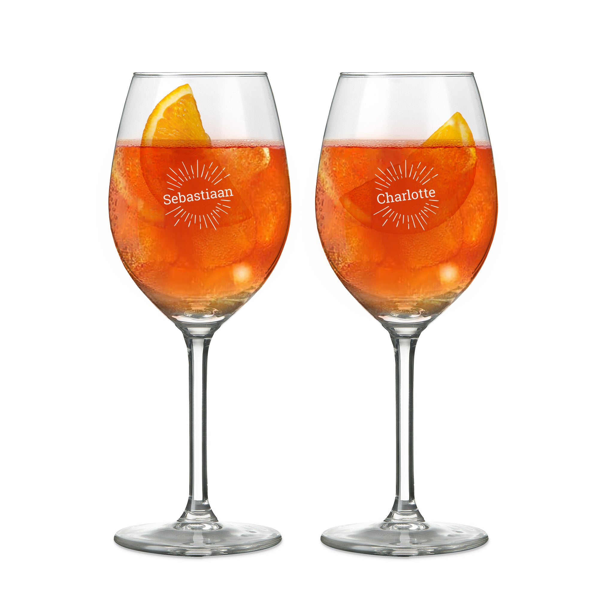 Aperol Spritzglas graveren - 2 stuks