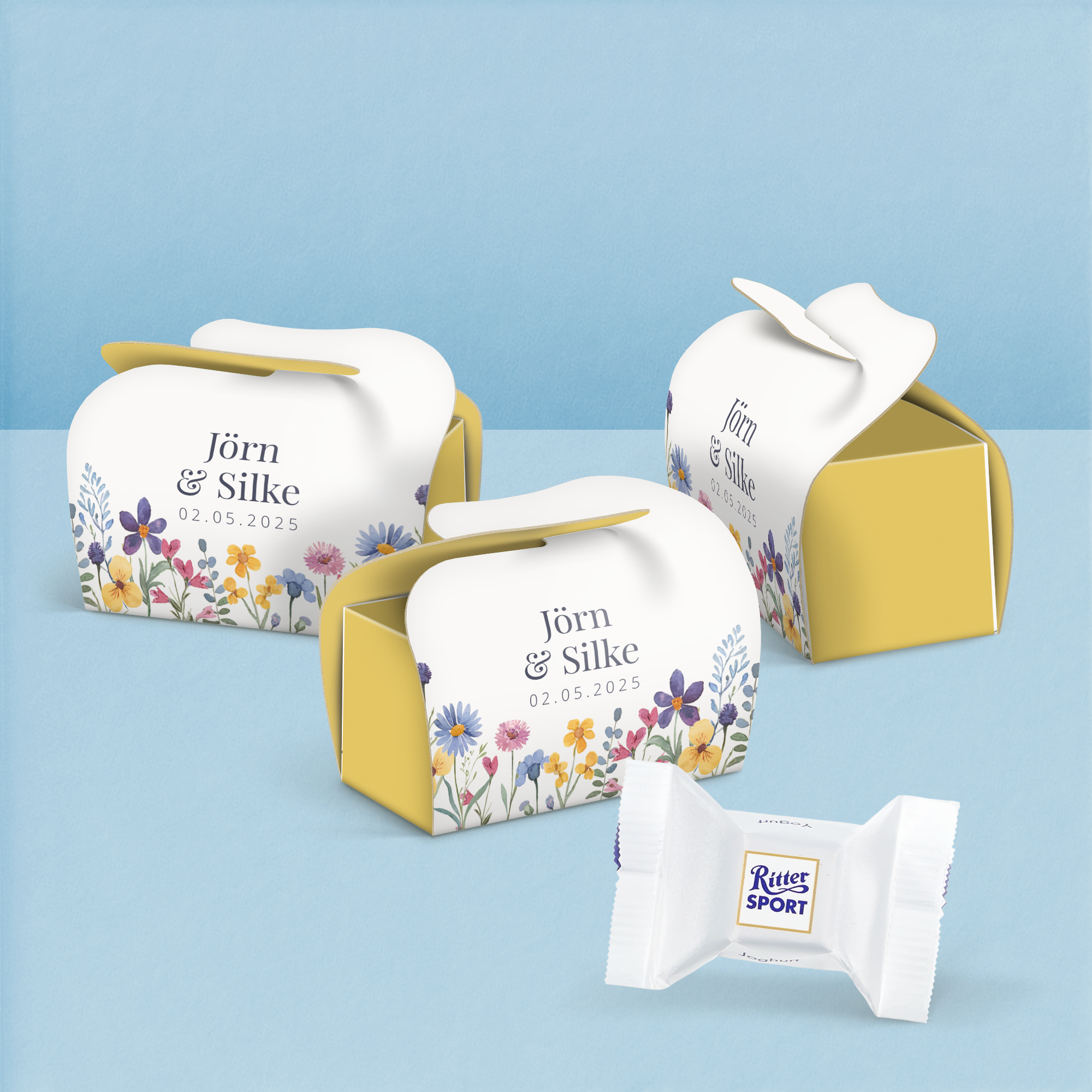 Personalisierte Mini-Ritter Sport Gastgeschenke – DIY Mini-Boxen