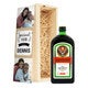 Likeur in bedrukte kist - Jägermeister